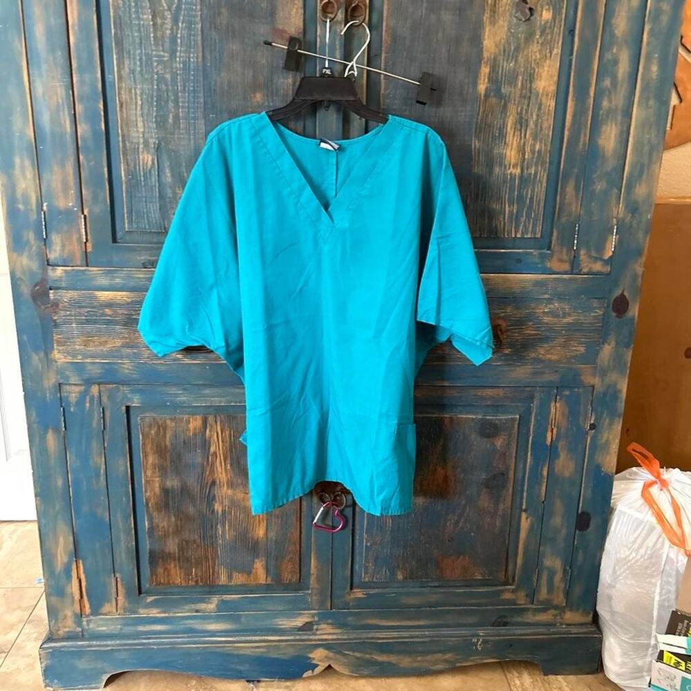 Cherokee teal polyester cotton